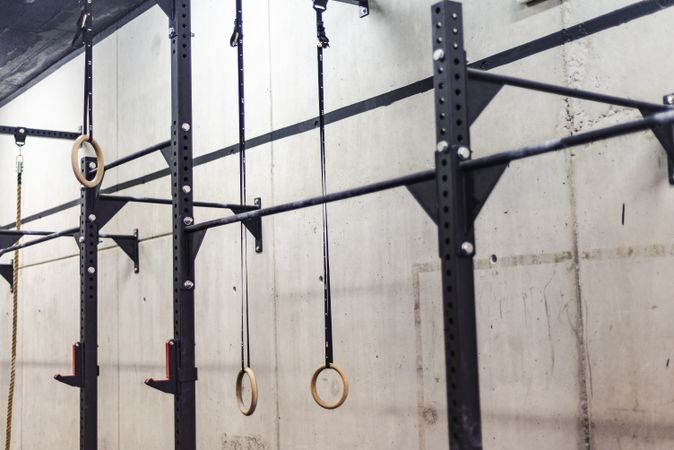 Chin up bar in gym