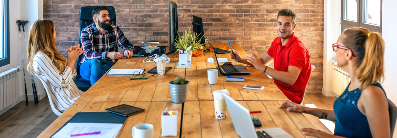 People in a business meeting in the office