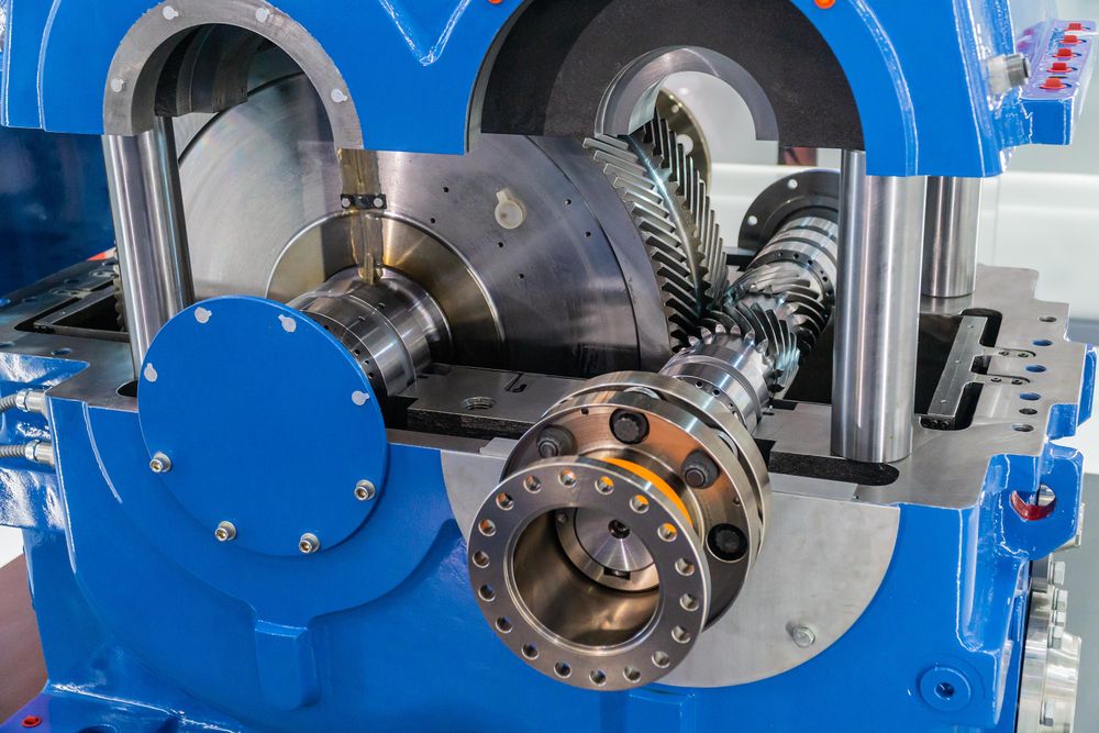 Gear box in close-up