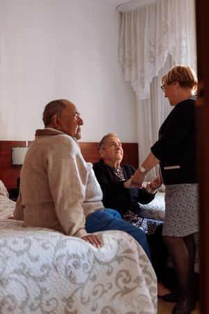 older woman serviced at home