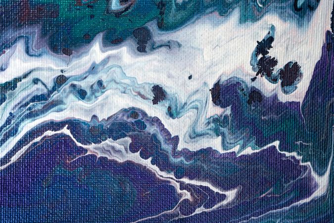Blue Fluid Art, Abstract Acrylic Background