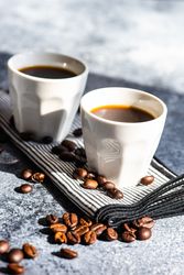 Two shots of fresh espresso