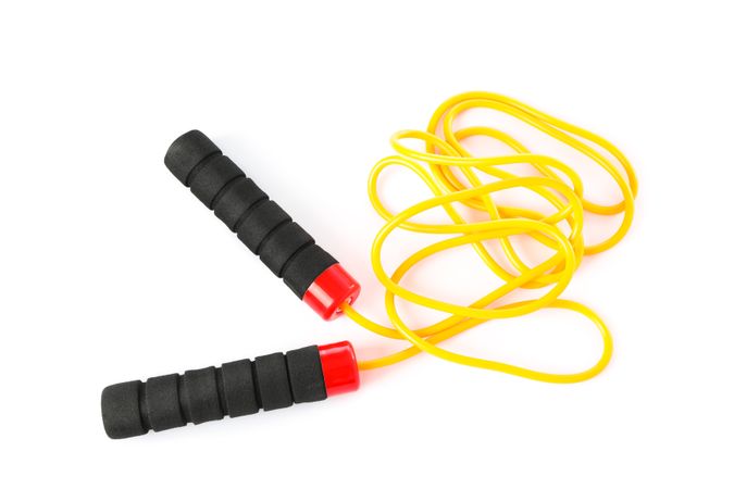 Jump or skipping rope isolated on plain background