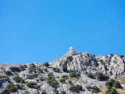 Mountain ridge with green vegetation