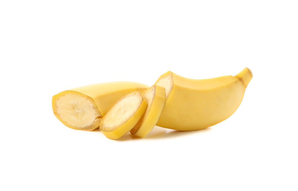Banana isolated on studio background. Fresh fruit