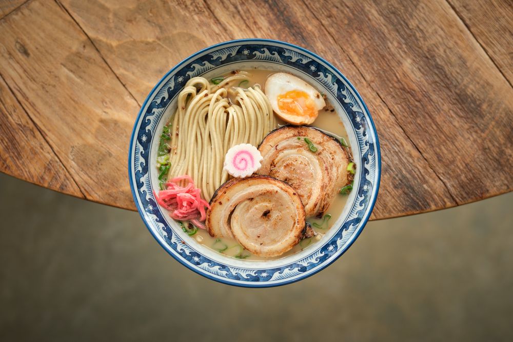 Ramen served in Asian restaurant
