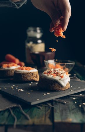 homemade carrot cake with oatmeal