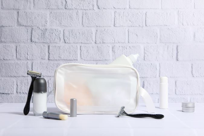 Bath accessories, toilet bag for different self care items