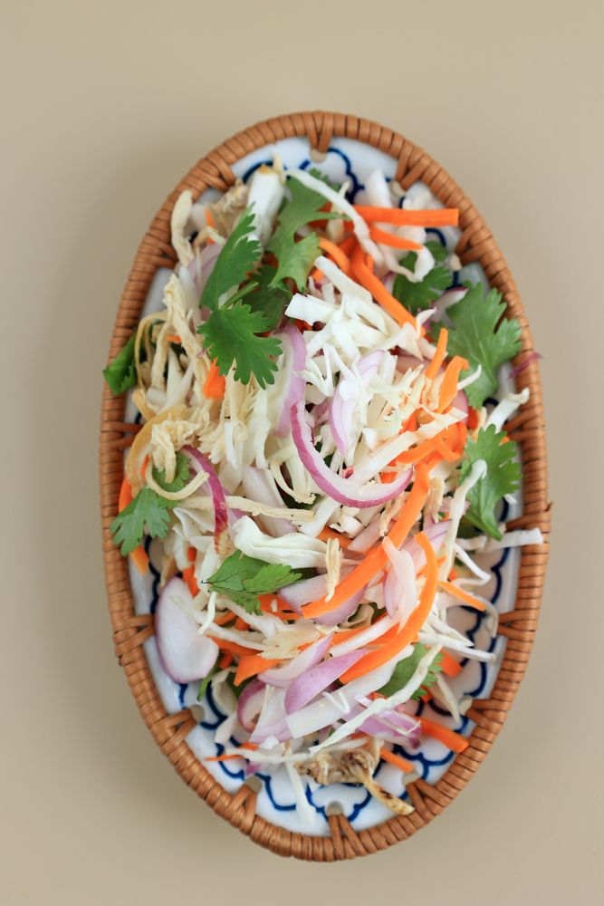 Goi Ga Chao Ga, Chicken Salad with Various Vegetables Vietnamese Food