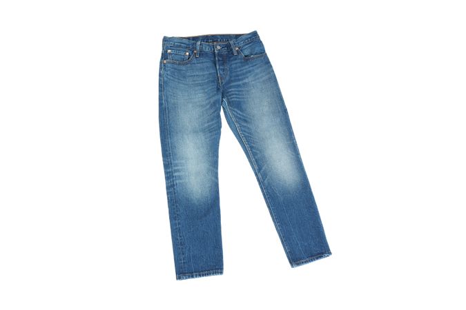 Concept of jeans, casual cloth concept, isolated on light background