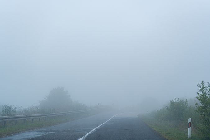 Rural road in the countryside of Georgia