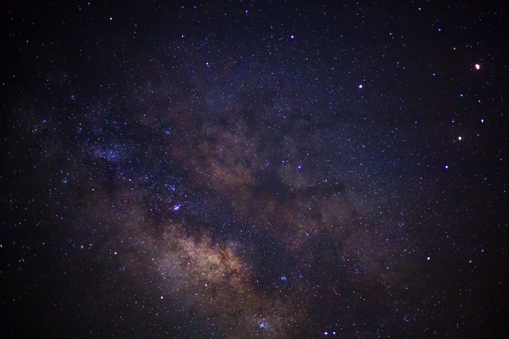 milky way galaxy and space dust in the universe, Night starry sky with stars