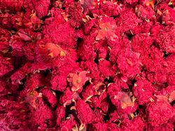 Pomegranate rose tea close up