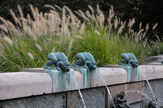 "Frog Baby" fountain on the campus of Ball State University in Muncie, Indiana