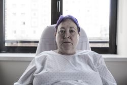Mature woman hospitalized