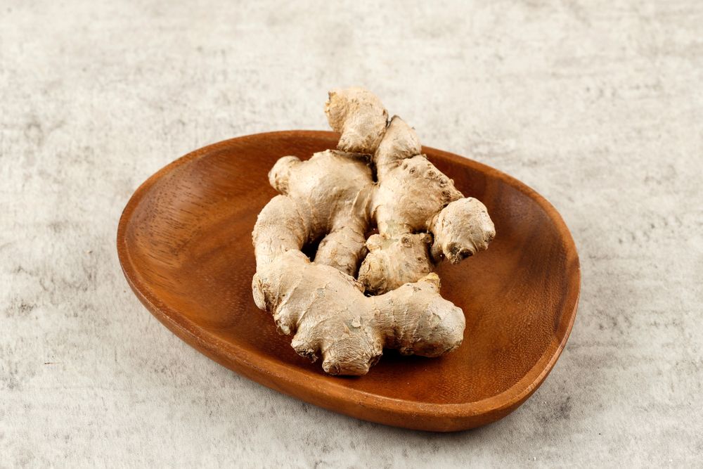Bowl of fresh ginger