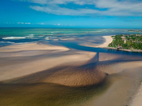 Low tide on a beach in Brazil
