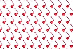 Diagonal rows of red tree ornament