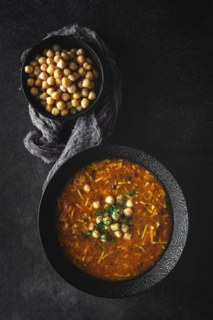 Traditional Harira soup for Ramadan