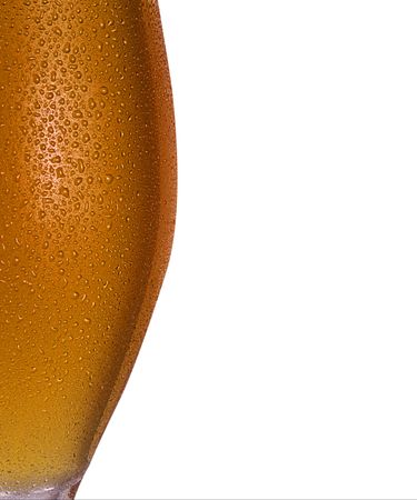 Glass of tasty light beer