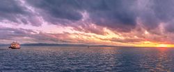 Bodensee lake panorama at sunset