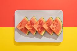 Watermelon on colorful background