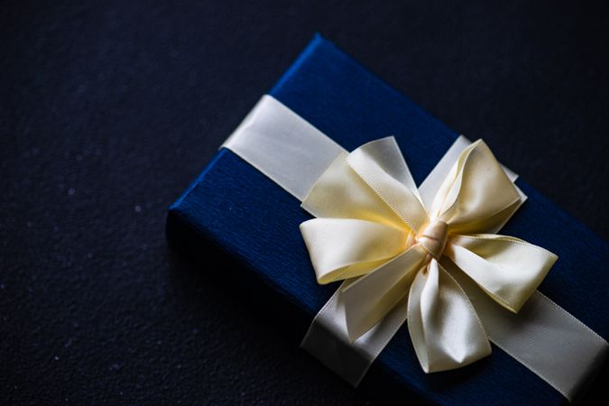Deep blue gift box