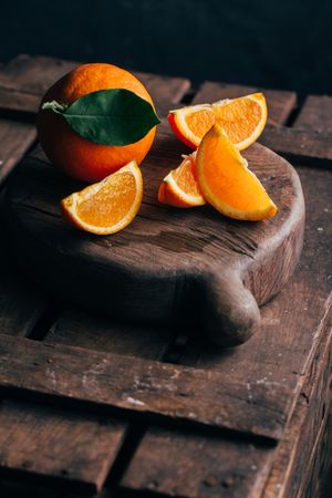 Fresh cut oranges
