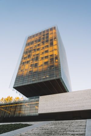 Multi storey building with parking on the ground floor