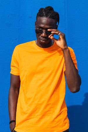Modern hipster Black man in sunglasses