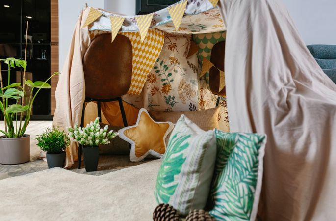 Home made tent in the living room