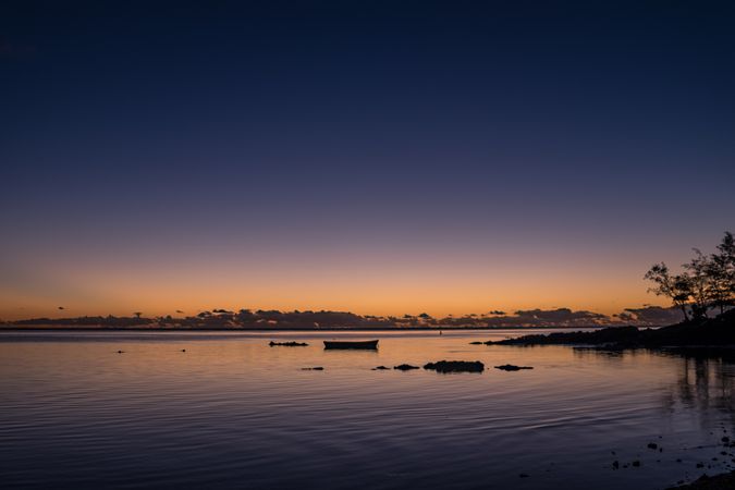 Beautiful gradient purple and orange sunrise