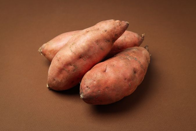 Concept of vegetables, sweet potato, close up