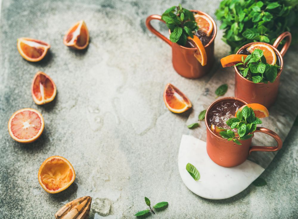 Fresh summer or spring cocktail concept