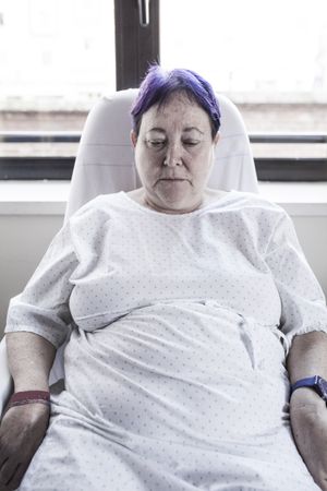 Mature woman hospitalized