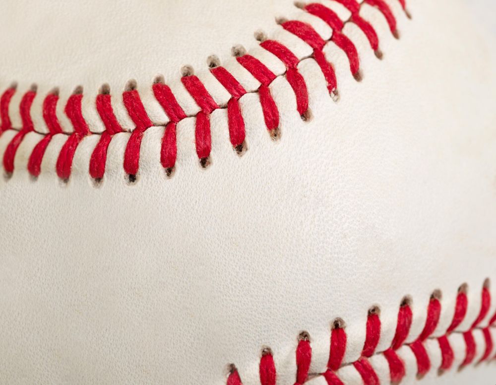 Baseball in full frame layout