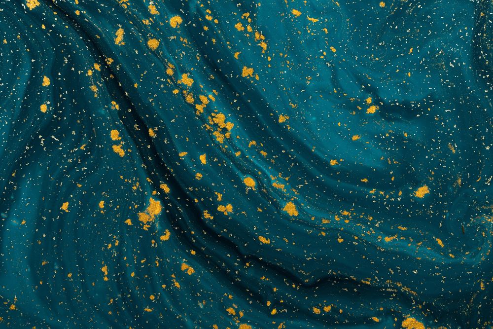 Blue and gold marble texture
