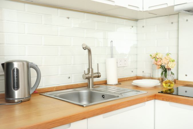 Concept of interior, a cozy kitchen interior