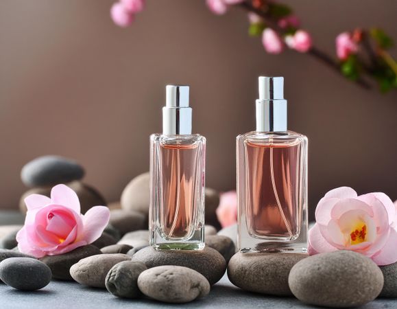 Mockup perfume bottles