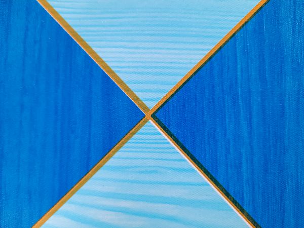Abstract Blue Geometric Pattern with Triangle Shapes