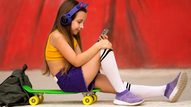Girl with Skateboard