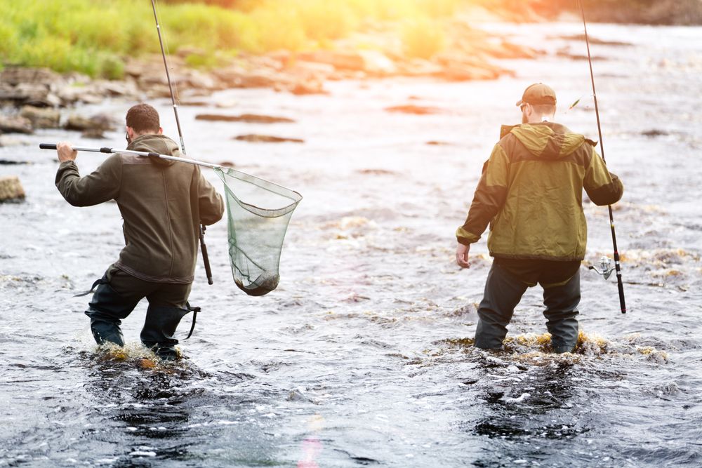 Fishermen Crossing River in Search