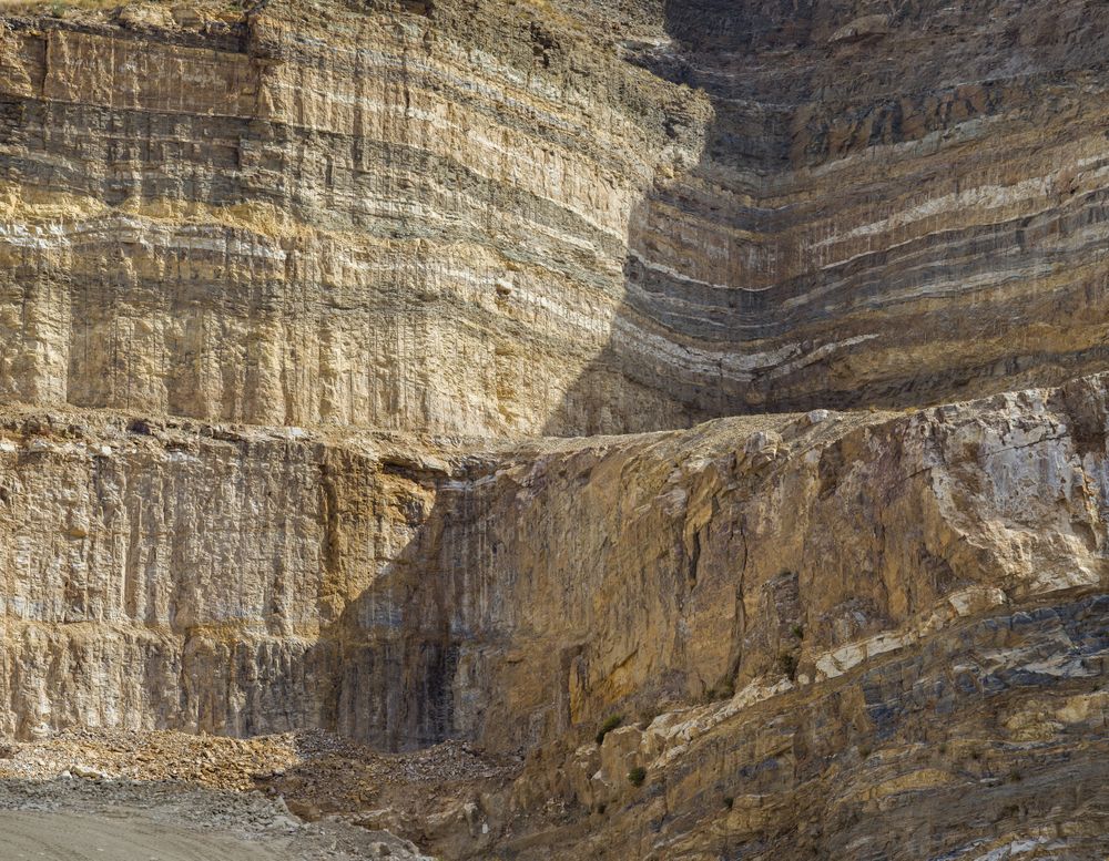 Drone view of stone quarry