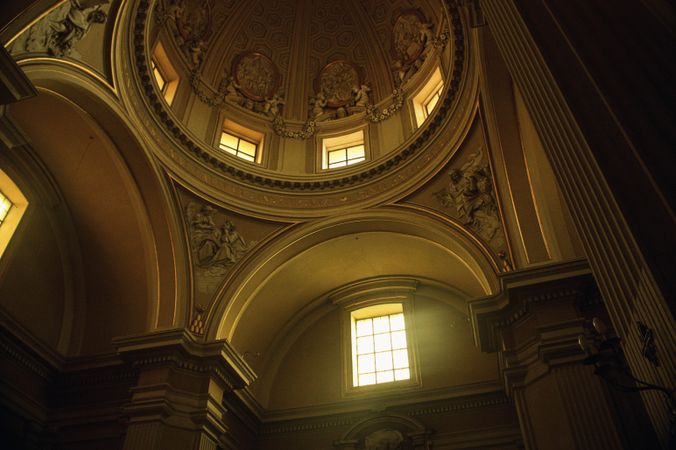 Inside a church