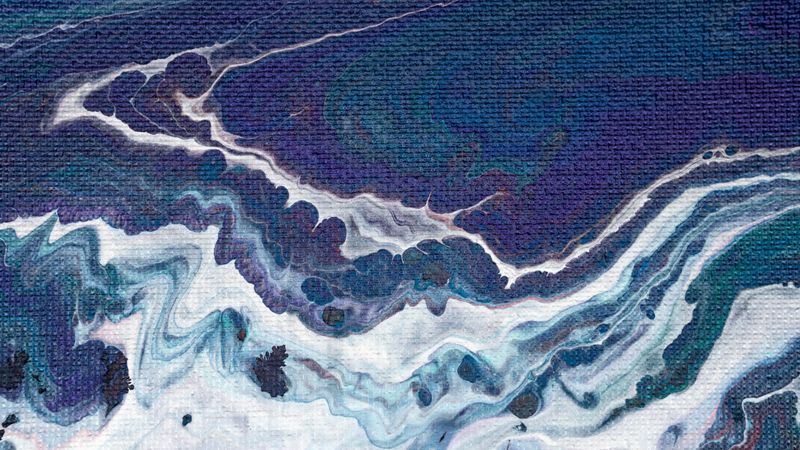 Blue Fluid Art, Abstract Acrylic Background