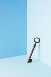 Rusted vintage key