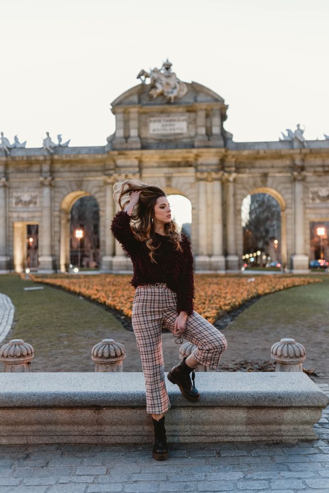 female standing in park