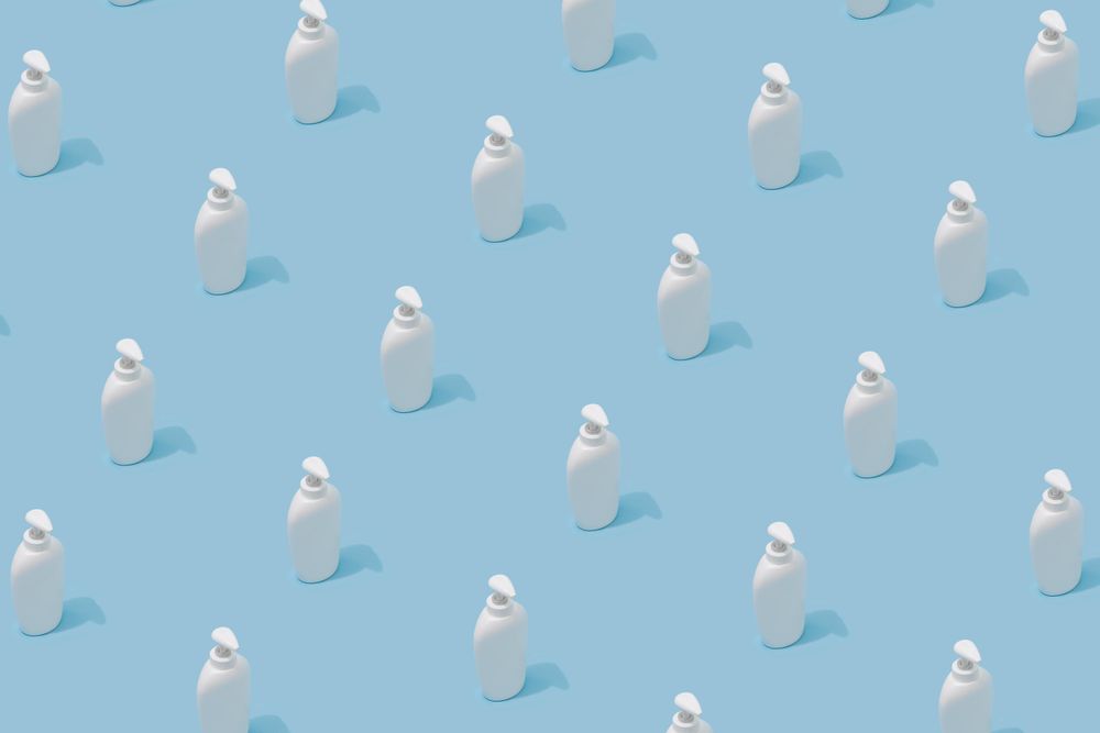 Pattern made with hand sanitizer gel