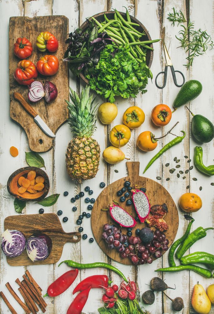 Clean eating, alkaline diet concept