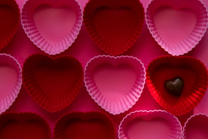 Valentine's Day theme. Flat lay.